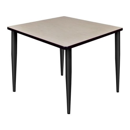 Regency Kahlo 36 Square Multipurpose Breakroom Tapered Leg Table, Maple/ Black